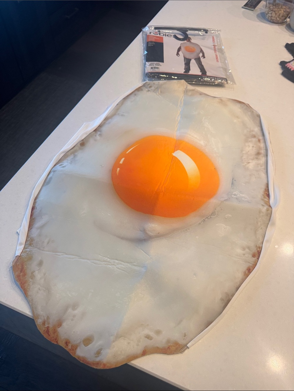 Rubie's Sunny Fried Egg Costume - White and Orange - Picture 1 of 7